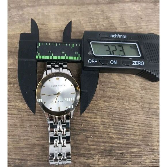 Anne Klein Diamond Womens Silver And Gold Tone Watch - Picture 9 of 9